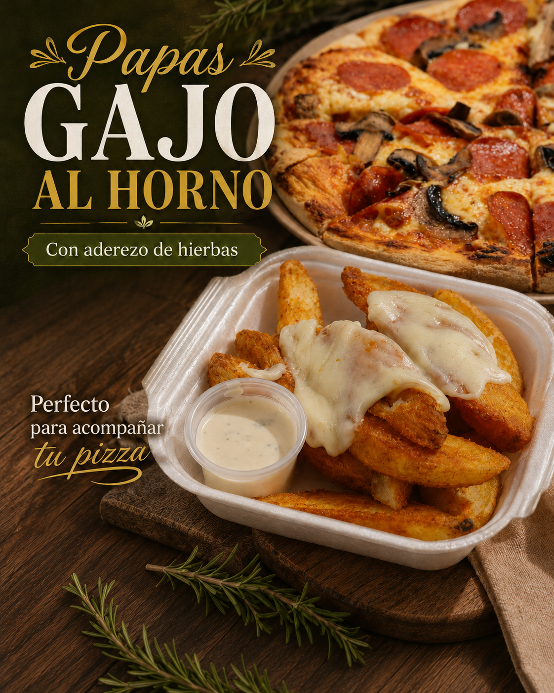 Papas gajo horneadas
