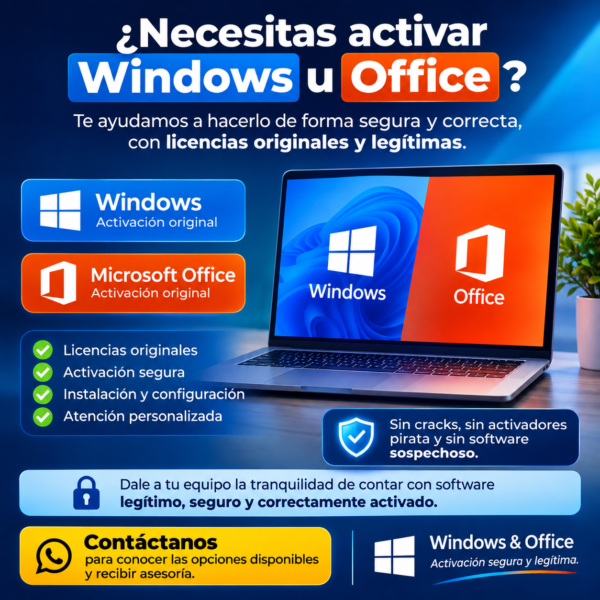 🖥️ ¿Necesitas activar Windows u Office? 🔑